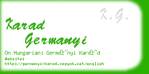 karad germanyi business card